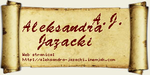 Aleksandra Jazački vizit kartica